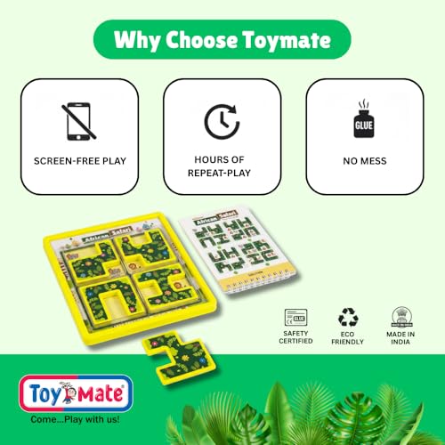 Image of toymate African Safari Logic Puzzle Game for Kids - 132 Brain-Boosting Challenges | Educational IQ & Problem Solving Board Game | Ages 5-9 | Animal Puzzle Learning Toy & Gift