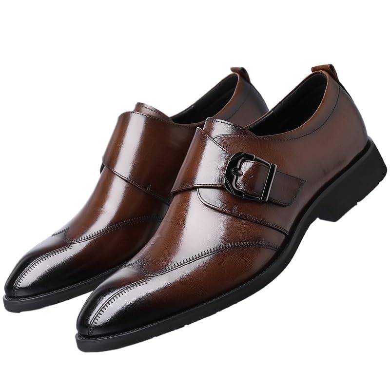 Men Buckle Fashion Office Oxford Dress Shoes Business Wedding Tuxedo Pointed Toe Comfortable Formal Classic Party Footwear Shoes2