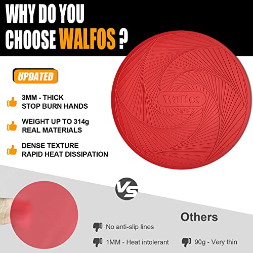 image for Walfos 12 10 Inch Silicone Microwave Mats, Microwave Splatter Cover fo