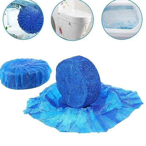 RutviRoshan Bathroom Toilet Bowl Tank Cleaner Blue Clean Bubbles Tablets, Stain Remover Bathroom Flush (Pack of 10) 2