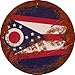 SMART BLONDE Ohio Rusty Stamped Novelty Metal Circular Sign C-1200