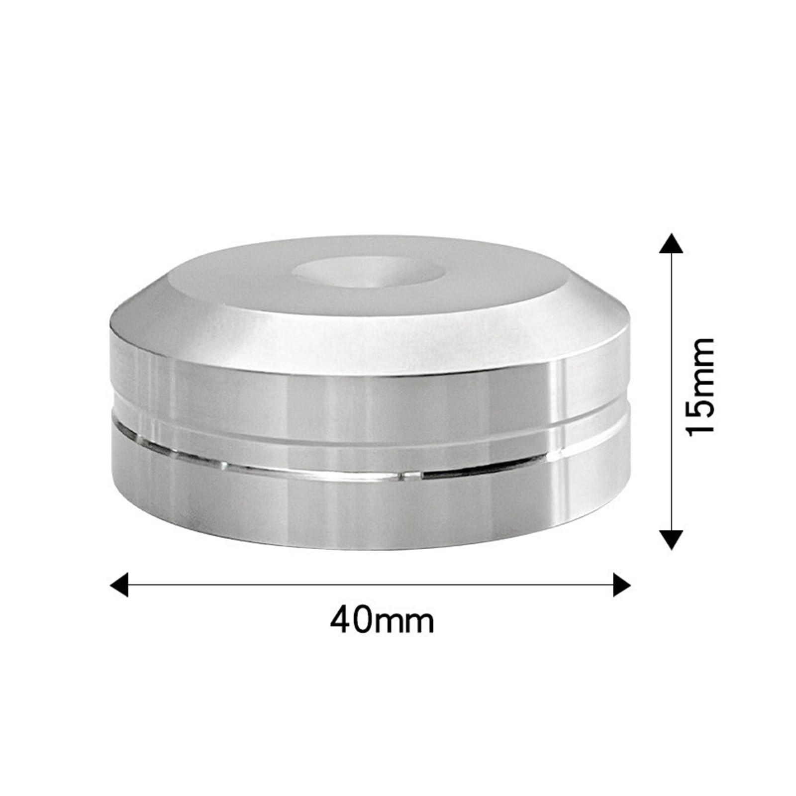 Inox SpeakerSpike 8 piedini con punta smorzante for le vibrazioni | Cuscinetti isolanti in acciaio inossidabile HIFI Audio for supporto for altoparlante da pavimento