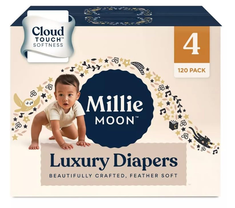 Image of Millie Moon Luxury Disposable Diapers - (Size 4 and Count 120)