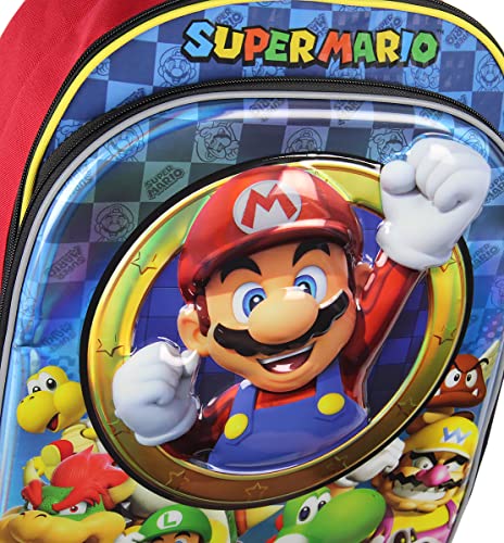 Nintendo Super Mario Bros All Over Character Molded Iridescent 16" Backpack3