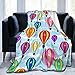 Cartoon Hot Air Balloon Blanket Flannel Throw for Kid Lightweight Cozy Couch Bed Soft and Warm Plush Blanket for Sofa and Bed 50