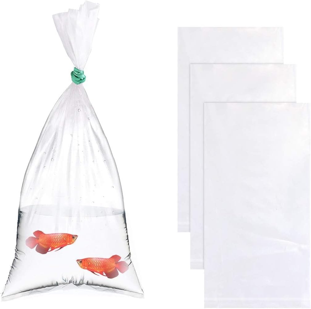 6"x12" 2 Mil Plastic Clear Leak-Proof Fish Shipping Bags - Double Bottom Seal for Industrial & Healthcare Use 100Pcs