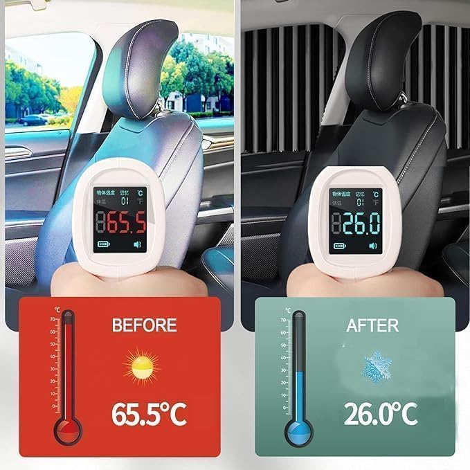 Image of TEKCOOL 4pcs Universal Fit Magnetic Car Side Window Curtains, Foldable Car Window Privacy Curtains Sunshade Side Magnet Pleated Car Window Curtain - Removable - Keeps Cooler Screen for Baby (Black)'