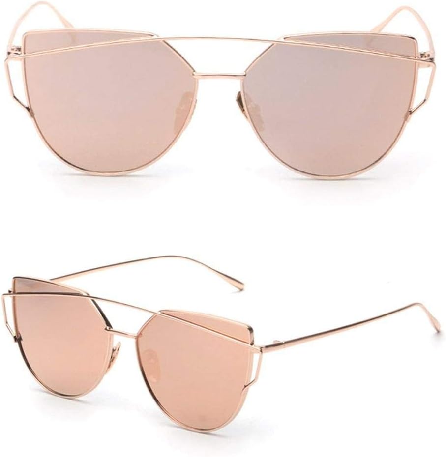 Classic designer Fashion Retro Aviator Women Sunglasses Pink Mirrored Lenses [BTT-01]