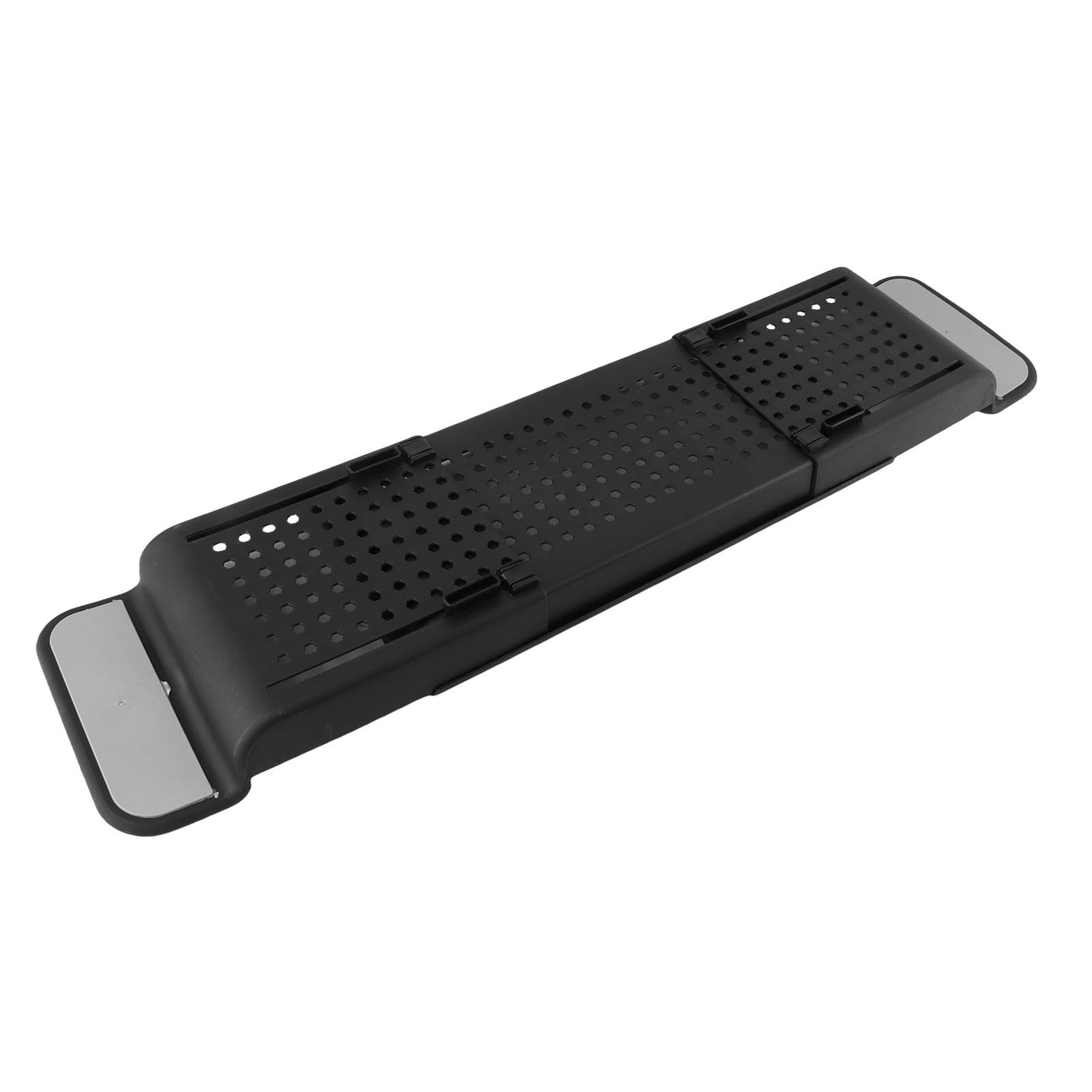 Plateau de baignoire plastique extensible noir pour organisation douche