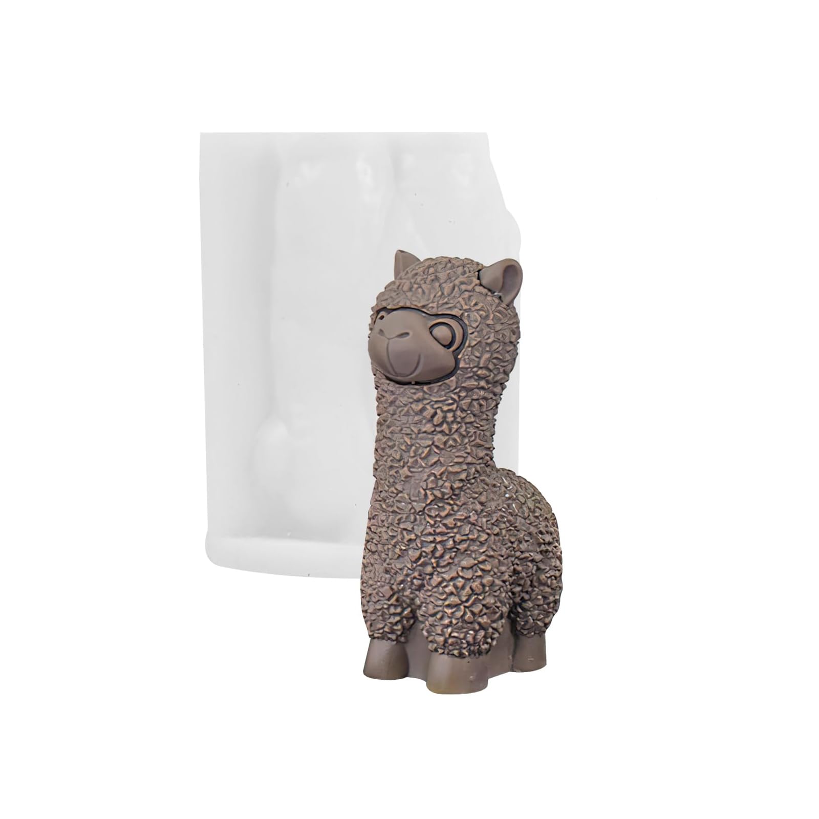 Yeenano Silicone Candle Mould,3D Alpaca Silicone Mould,Candle Mould,Diy Silicone Mould,Candle Casting Moulds,3D Silicone Mould For Diy Crafts,Chocolate,Soy Wax Candles, Soap,Ice,Baking Desser