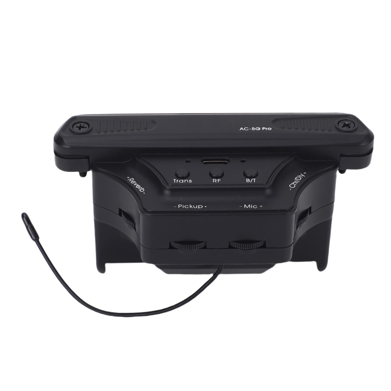 Walfront Wireless Akustischer Gitarren-Tippup Wiederaufladbar Eingebaute Bluetooths-Mikrofon für Akustikgitarren-Soundhole-Tonabnehmer Aktive Vibration