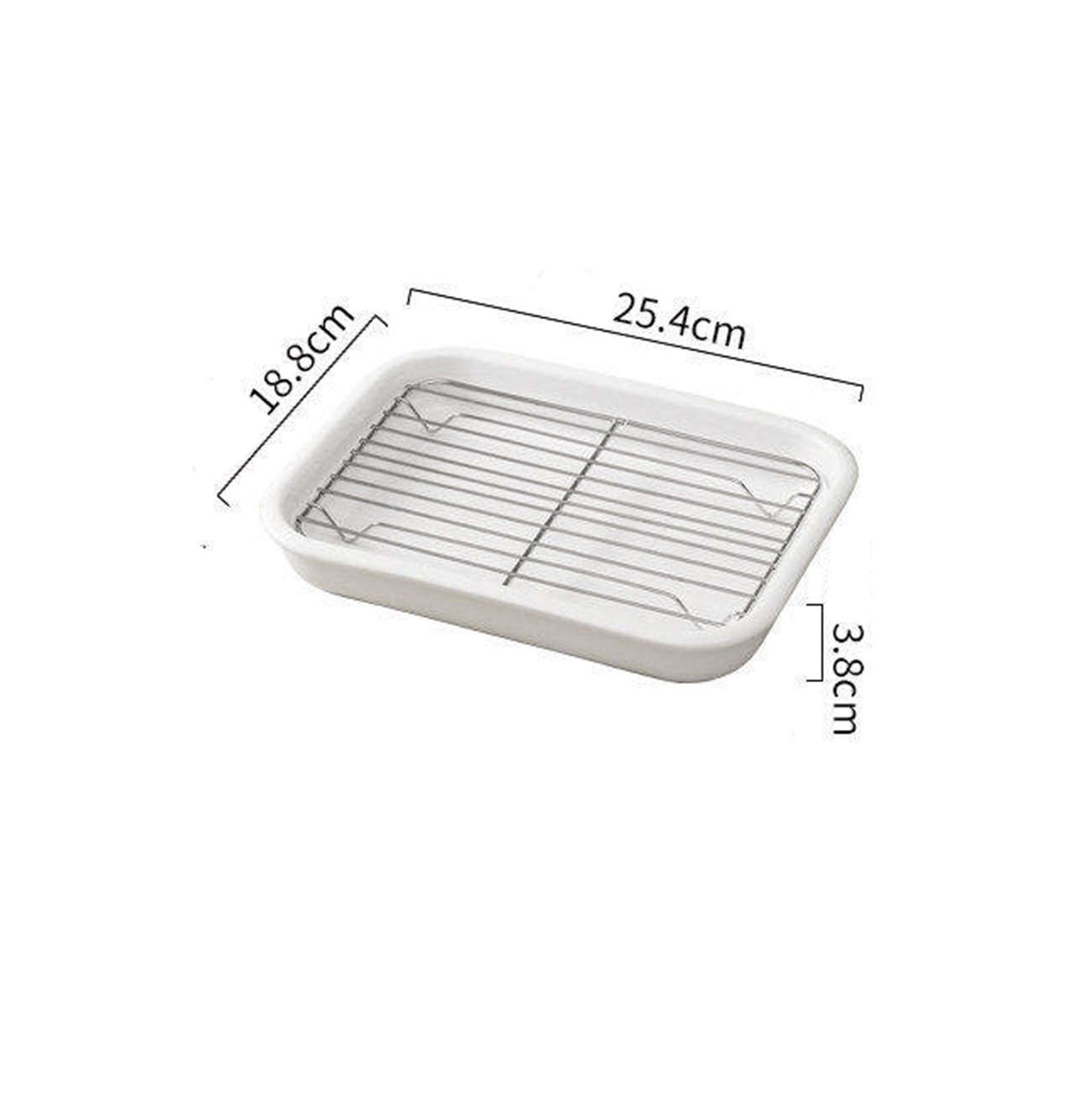 Plat Four Plat de Cuisson en céramique Plat d'égouttement Domestique Plat Gratin(XL)