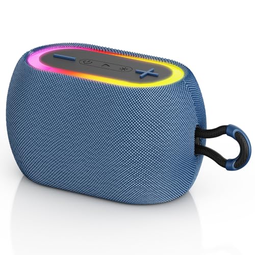 JYX Altavoz Bluetooth Potente 15W, Altavoz Inalámbrico Portátil Impermeable IPX5, Emparejamiento TWS, Dura 24 Horas, con Luz RGB, AUX y TF
