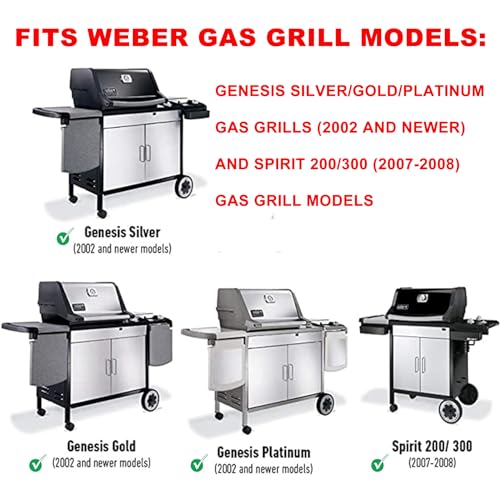 Image of SafBbcue 7510 Grill Igniter Kit Replacement Parts for Weber Spirit 200 300 (Side Control) 500 700 Compatible with Weber Genesis 900 1000 2000 3000 Genesis Silver Gold /Platinum Gas Grill Igniter