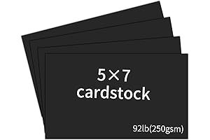100 pack Blank 5x7 Black Cardstock