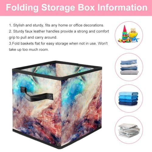 Boîte de rangement pliable tissu grand espace cube maison et vêtements
