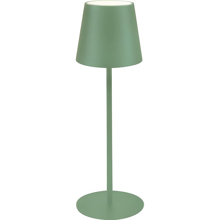 Majestic AGATA - Lampada da tavolo LED senza fili ricaricabile, Lunga durata, Dimmer Touch, Luce Calda-Naturale-Fredda, per interni ed esterni IP54, H37cm, Verde