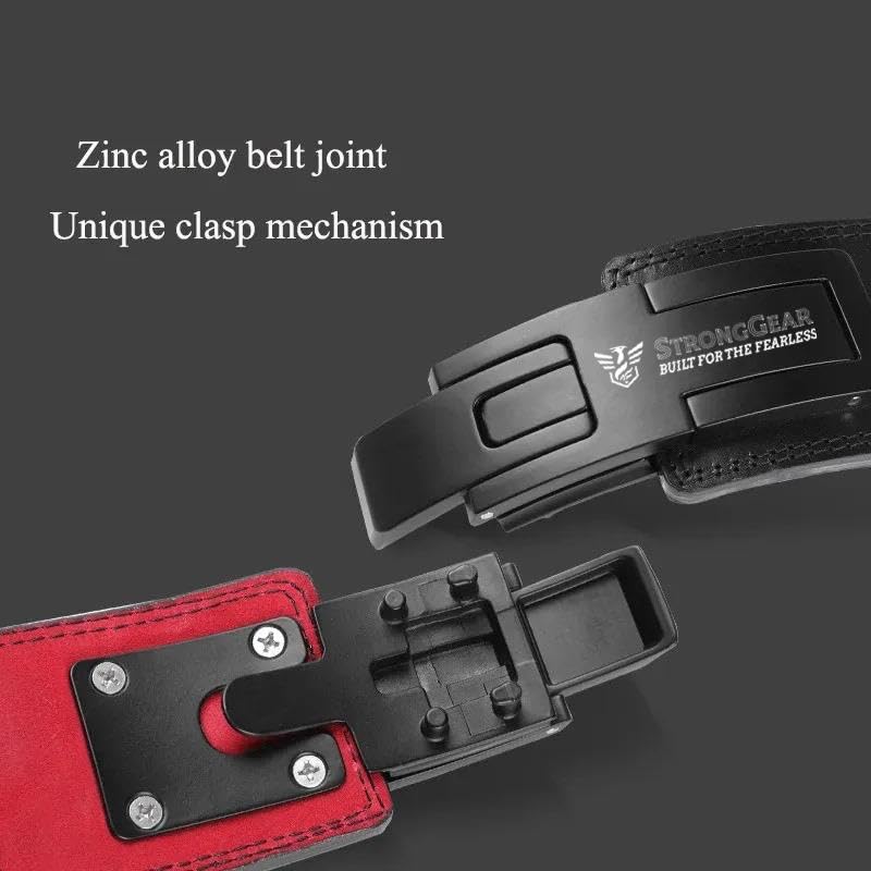 Image of 13MM Adjustable Lever Belt for Man and Women, Crafetd from Heavy Duty Genuine Leather with Heavy Duty Buckle, Professional Weight Lifting Belt.