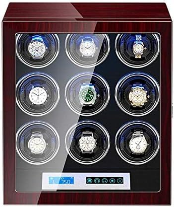FENOKD Mechanical Watch Shaker Automatic Watch Winder Box Built-in Illumination Silent Motor LCD Screen Display for Men Women Watch