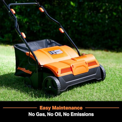 Image of LawnMaster GVB1316 Electric 16 inch 13 Amp Dethatcher and Scarifier with 12 Gallon Collection Bag