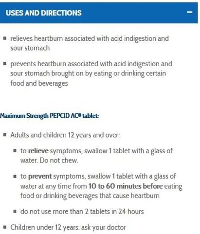 Pepcid AC Acid Reducer Maximum Strength Tablets, 100-Count