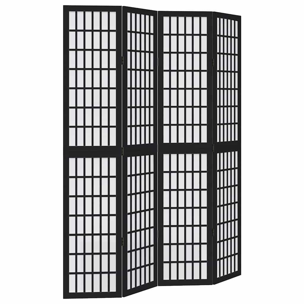 Vidaxl (40 X 200 Cm/ 4 Piece) Room Divider Panels Office Privacy Screen Solid Wood Paulownia