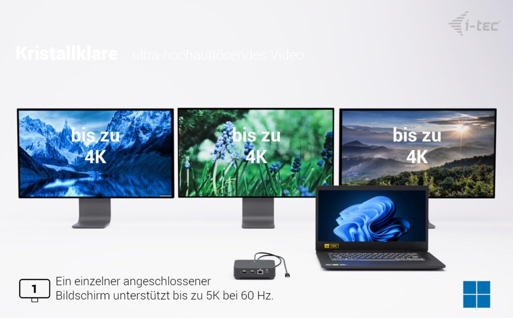 I-Tec Dockingstation - UsB-C / Usb4 / Thunderbolt 3 / Thunderbolt 4 / Thunderbolt 5 (c31trividpro100w)