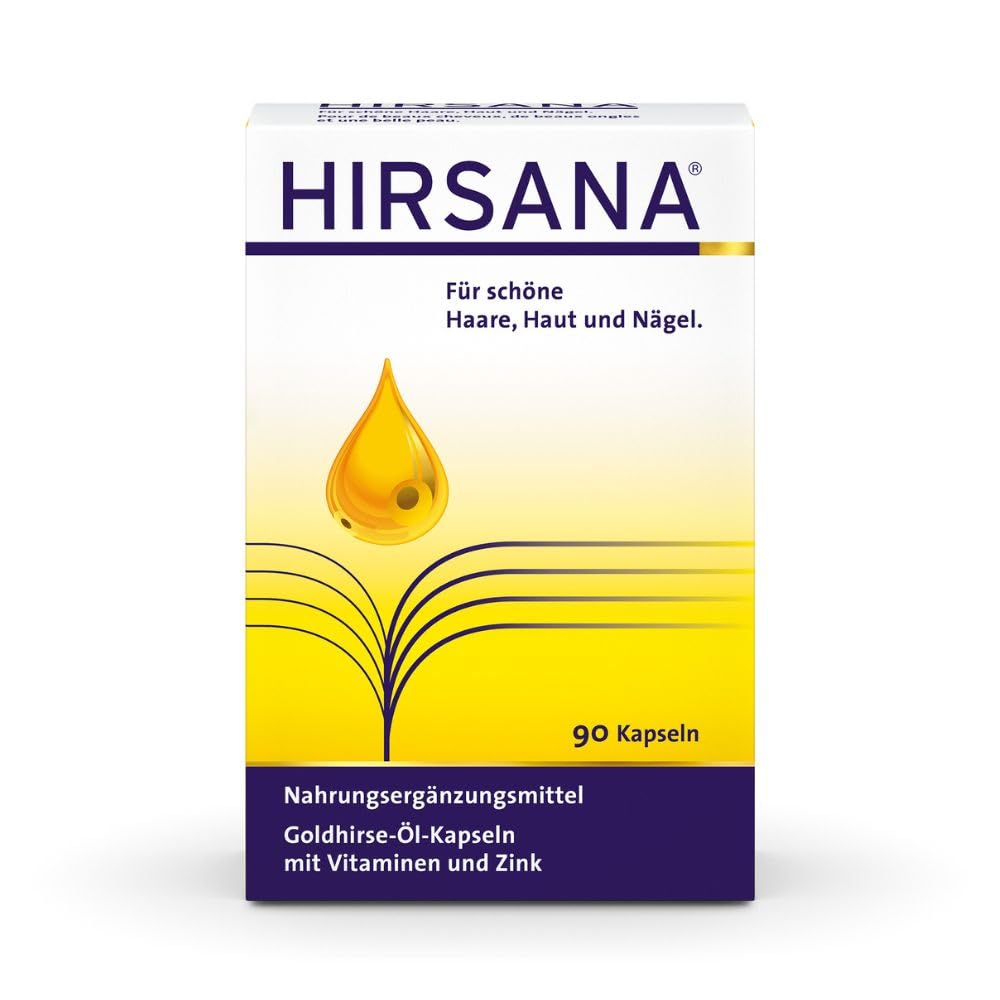 HIRSANA Goldhirse-Öl-Kapseln für schöne Haare, Haut und Nägel, 90 pz Capsule