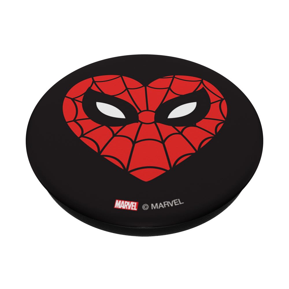 Marvel Spider-Man Valentine’s Day Love Sixties Heart Mask PopSockets PopGrip Intercambiabile