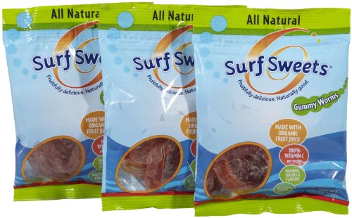 Dulces Surf Sweets Gummies Gusanos 3 bolsas 2.75 oz miniatura 1