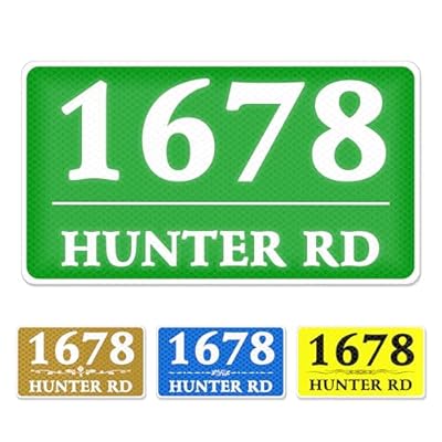 YIPTOUR Custom Reflective House Address Sign for Outside, 10"x5.5" Personalized Metal Address Plaque Outdoor, Waterproof .040 Aluminum, Used for Mailbox, Driveway, Home(Full color style)