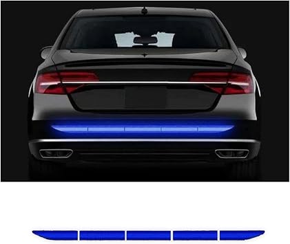 Car Trunk Reflective Sticker, Strong Reflective Anti-Scratch Waterproof Adhesive Stickers for Safe Driving, Universal for Most Cars/SUVs/Pickup Trucks, Auto Exterior Accessories Blue