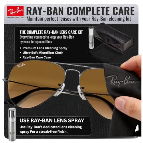 Image of Ray-Ban RB3025 AVIATOR GRADIENT Pilot Shaped Sunglasses for Men & Women with Official RAYBAN Eyewear Kit