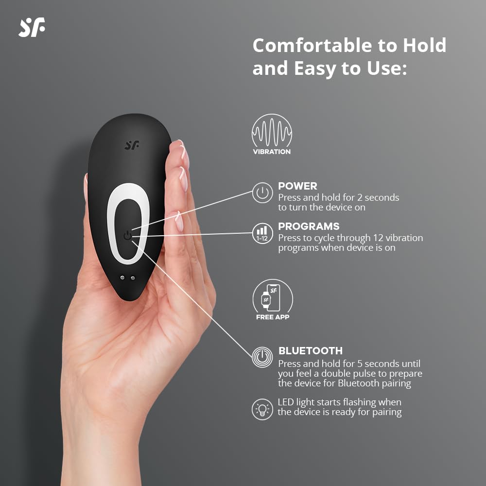 Satisfyer Top Secret+ App Connect | Vibratore portatile Bluetooth | 2 Motori | Stimolazione G-Spot e Anale | Vibratori per Coppie e Donne | Sex Toy silenzioso e potente | Sex Toys in Nero