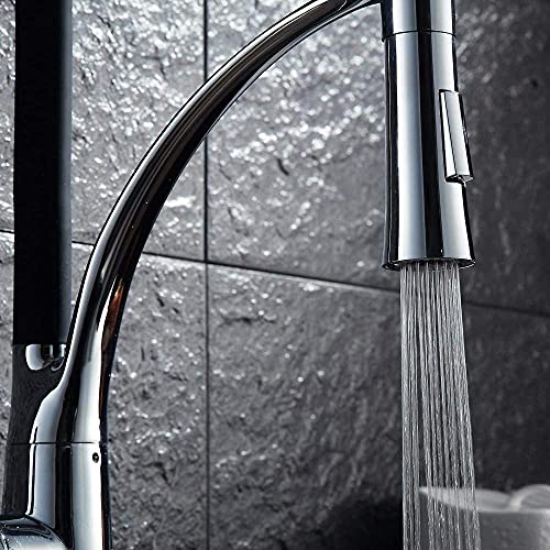 Robinet simple de cuisine pour évier moderne mitigeur noir mat en laiton