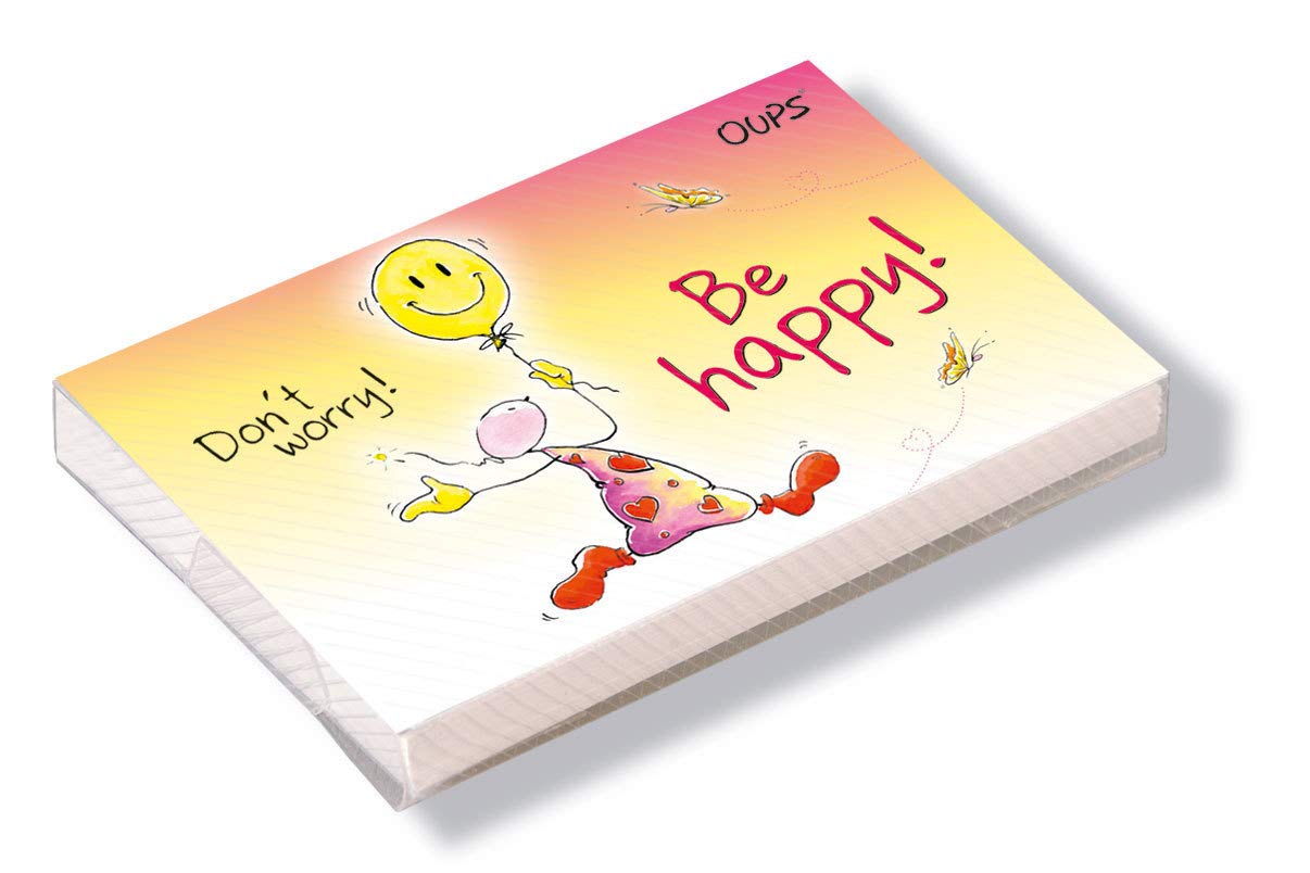 wert eArt Verlag Fotoalbum Oups Kärtchenbox - Don't worry! Be happy!