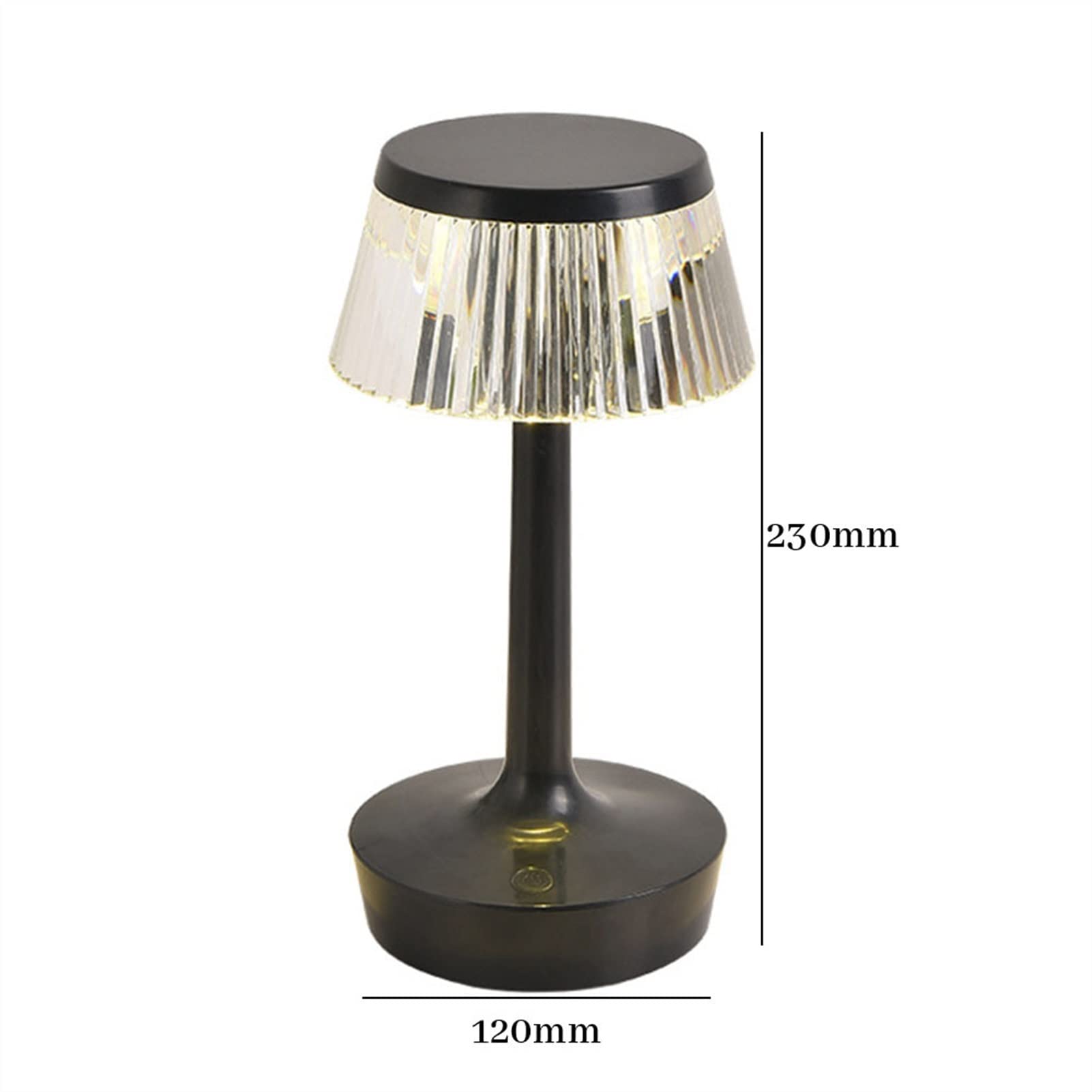 Lampada da comodino Lampada da tavolo in cristallo a fungo Comodino for camera da letto Interruttore tattile USB Decorazione atmosfera Luce notturna a led Lampade da Comodino per Camere da Letto ( Col