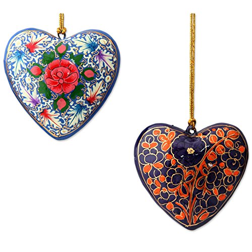 NOVICA Blumenstrauß aus Herzen, 4 Stück