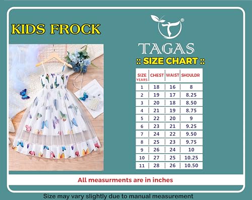 Image of TAGAS Dress for Girls Knee Length II Baby Girl Dress|| Frock for Girl |Girl Floral Sundress|Kids Frock|