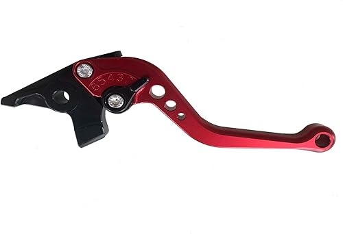 Miniatura 2 de Manetas de freno y embrague, ajustables, cortas, mecanizado CNC, Rojo
