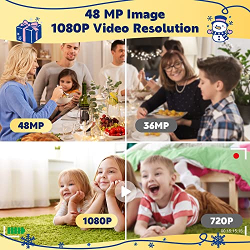 Digital Camera, Upgraded 48Mp Autofocus Fhd 1080P Small Digital Camera For Kids Video Camera With 32Gb Sd Card 16X Digital Zoom, Compact Point And Shoot Vlogging Camera For Teens Students Adult #TOP3