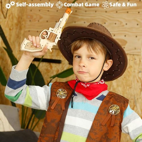 ROKR 3D Wooden Puzzle DIY Building Toys Mechanical Model - Multi-Player Game with Wood Targets &Rubber Bands, Gifts for Adults by ROKR - Used condition - Image 2