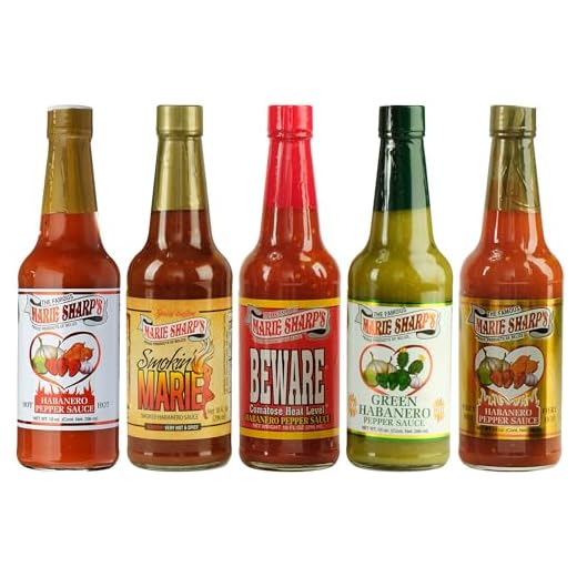 Marie Sharp's Hot Sauce 5 Pack Variety Gift Set - BIG 10 oz..