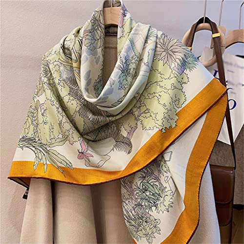 Écharpe en laine de soie double face accessoire mode hivernal chaud