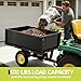 【10 Cu.Ft.丨500lbs Capacity丨Removable Tailgate】 Heavy Duty ATV Trailer Tow Behind Steel Dump Cart, Yard Garden Trailer with All Terrain Tires for Lawn Mower, Tractor