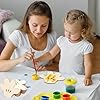 Tmflexe Mouse Head Hand 30Pcs Unfinished Wooden Gift Ornaments DIY Craft Birthday Present Paintable Blank Natural Mouse Head Cutouts Hanging Wood Slices for Kids Art Crafts DIY Gift Party Supplies #2