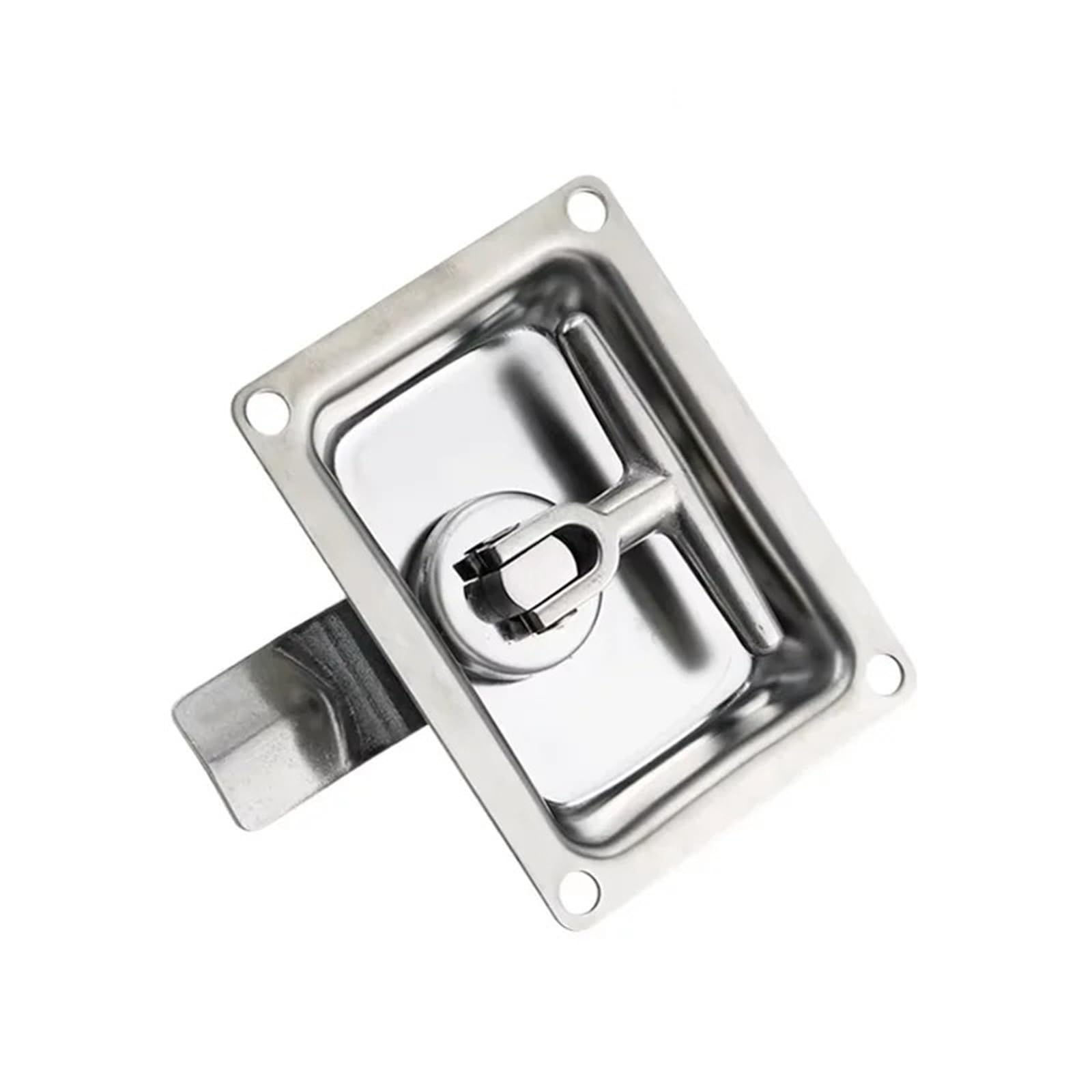 Serrure à traction pour boîte plate de rangement et utilitaire de chantier