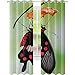 Tende oscuranti termiche isolate, Amazing Moment Ex di Cocoon Chrysalis Transformation, 2 pannelli W52 x L84 Grommet Tende per il trattamento della finestra, rosso nero e verde