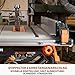 Evolution Power Tools R255TBLX+ tischkreissäge, Tischsäge Multimaterial Saw Blade Cuts Wood Metal Plastic 45˚ Chamfer +/- 60˚ Mitre Angle 87 mm Cutting Depth 1800 W Motor
