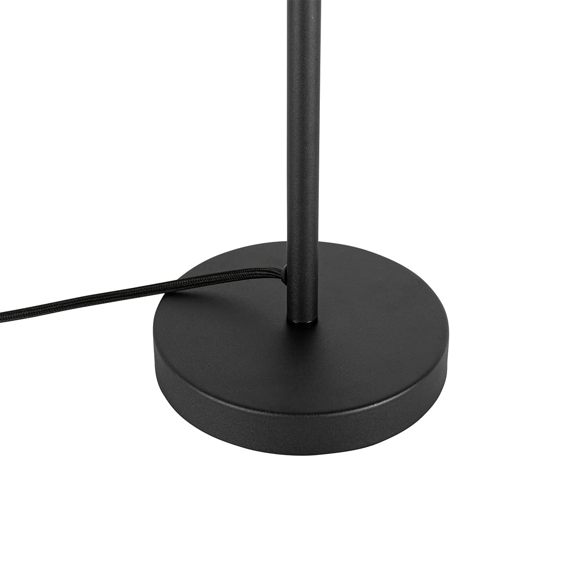 QAZQA Art Déco Lámpara de mesa art déco negra con cristal ámbar - Bizle/Acero Redonda Adecuado para LED Max. 1 x 25 Watt
